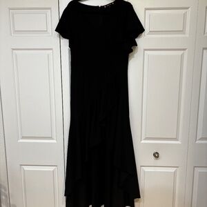 Miusol Women's Formal V Neck Ruffle Split Evening Party Long Dress